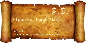 Pipernea Donáta névjegykártya